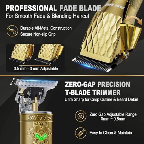 FADEKING Professional Hair Clippers for Men, Cordless Clipper & Trimmer Kit