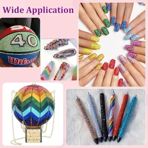 Bedazzling Kit, 32000Pcs 40 Colors Jelly Rhinestones Bedazzler Kit, 3mm Resin Flatback Gems with 3Pcs Glue & Tools for Bedazzling, Nail Art, Shoes, Clothing, DIY Craft, Decor, Diamond Art