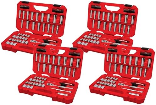 CRAFTSMAN Mechanics Tool Set, 3/8 Inch Drive, 61 Piece (CMMT45161) (Pack of 4)