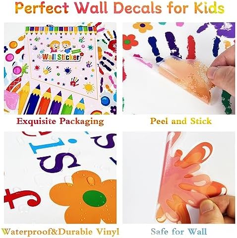 AOWDIAO Inspirational Kids Classroom Wall Decals – The Future of the World Is in This Room Quote – Peel and Stick Vinyl Sticker for School, Nursery and Playroom Decor
