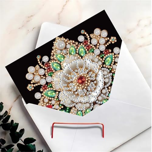 Diamond Art Cards with Envelopes–6PCS DIY Diamond Painting Greeting Cards Kit | Card Making Kit with Bling for Adults & Beginners | Birthday,Holiday & Thank You Cards (Retro Mandala)