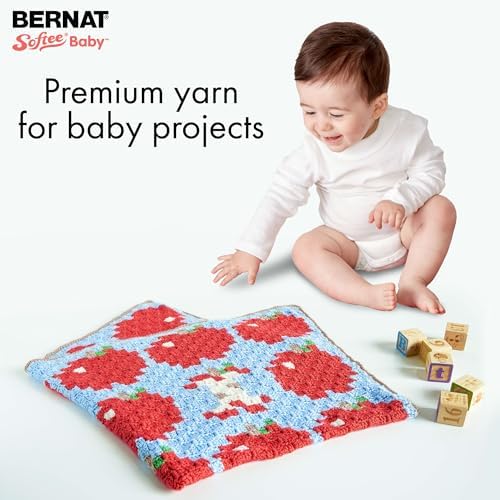 Bernat Softee Baby Yarn for Crocheting Soft, White, 3-Pack