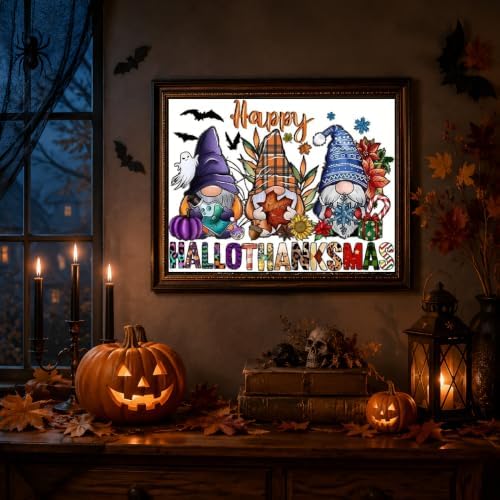 Gnome Paint by Numbers Kit for Adults Beginner with Framed 10x12 Inch