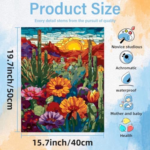 Flower Paint by Numbers Kit for Adults Paint by Number for Adult Beginner