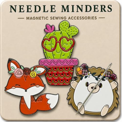 Kraftex Magnetic Needle Minder. Needleminder for Embroidery & Sewing. Cute Needlepoint Accessories. Magnetic Needle Holder for Cross Stitch. Cute Magnet Pin Gift