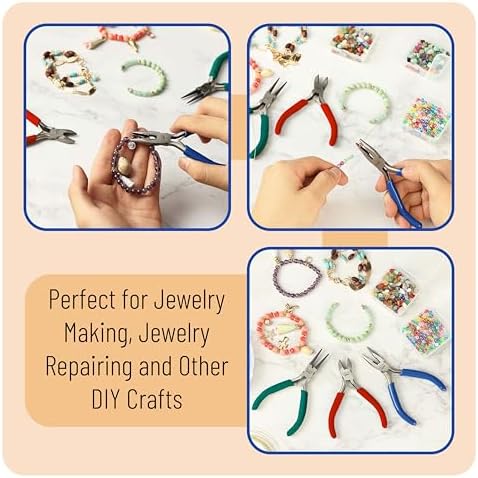 Mr. Pen- Pliers for Jewelry Making, 3 Pack, Chain Nose
