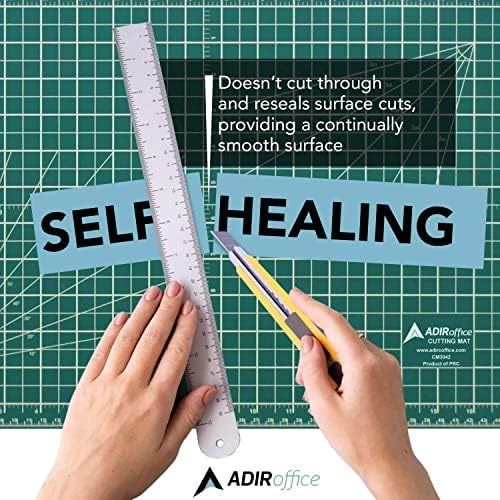 Adir Professional Self Reversible Healing Cutting Mat, 18 by 36-Inch, Green/Black