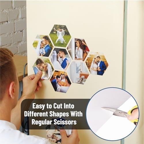Mr. Pen- Adhesive Magnetic Sheets, 12" x 16", 5 Pack, Cuttable Magnets Flexible Magnet Sheets with Adhesive for Crafts Photos, Classroom Decorations, Easy Peel and Stickers for Planning