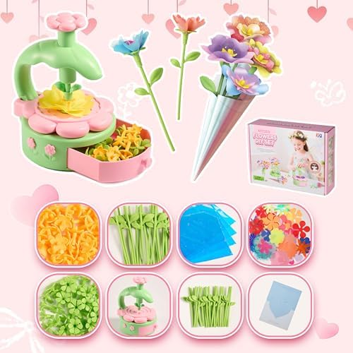 POP JOY DIY Paper Flower Craft Kit for Kids, Make Flower Bouquets