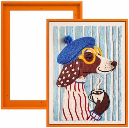 16x20 Canvas Frames for Retro Abstract Oil Paintings 2 Pack,Orange