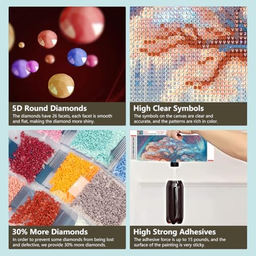 SJUTOUCI Tree of Life Diamond Art Kit for Adults, Tree Diamond Painting