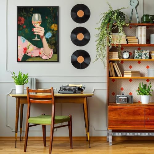 Vintage wine glass Diamond Art Kits for Adults, Diamond Painting Kit Adults for Beginners, Round 5D DIY Dimond art,Full Drill Painting Kit Art and Crafts for Adults Home Wall Decor【11.8x15.7inch】