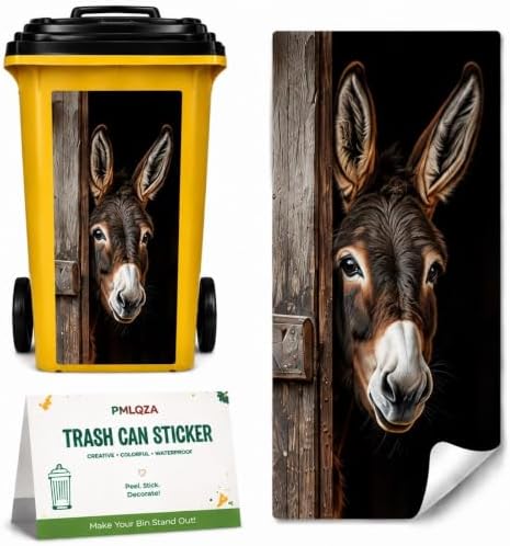 Creative Trash Can Sticker with Colourful Cartoon Waterproof Self-Adhesive