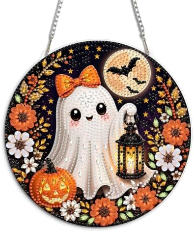 Ghost Diamond Art Hanging Kit for Adult, Diamond Art Painting 8x8inch