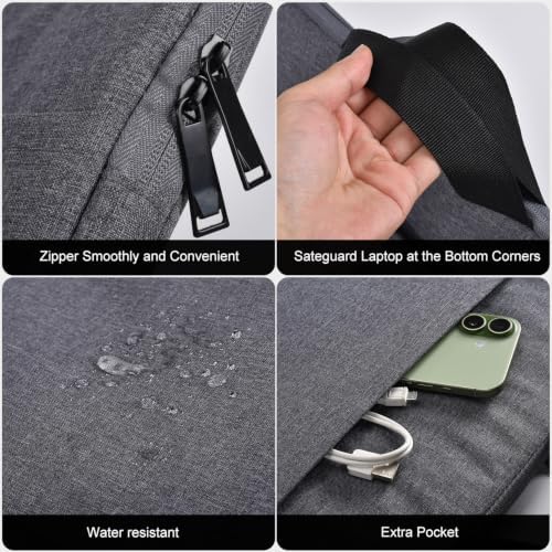 Waterproof Drawing Tablet Sleeve Case Compatible with Huion KAMVAS Pro 16, Wacom Cintiq 16/ Cintiq Pro 17, Space Grey