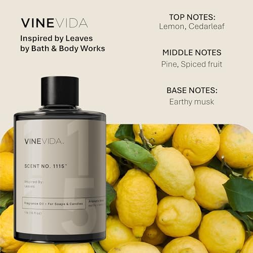 VINEVIDA [16oz] Leaves Fragrance Oil for Candle Making Scents Soap Making, Perfume Oils, Soy Candles, Home Diffusers, Bath Scent Bomb Linen Spray, Lotions, Car Freshies, (ARTS-FOBP-LEA-VES-16)