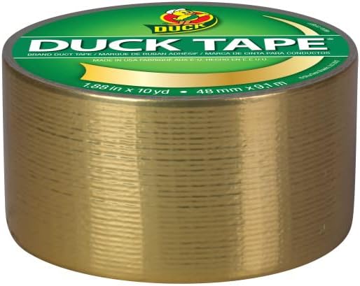 Duck Brand 280748 Color Duct Tape, Metallic Gold, 1.88 Inches x 10 Yards Each Roll, 3 Rolls
