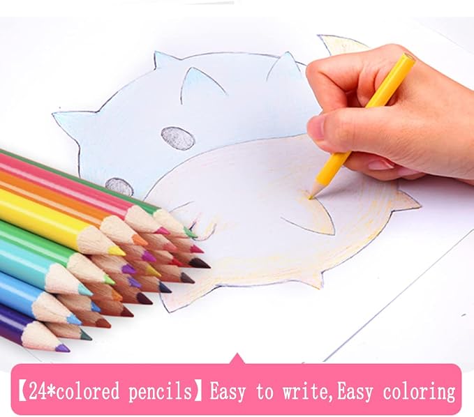 DLUCKY 208 PCS Art Supplies Drawing Art Kit Adults for Kids Art Set,Pink