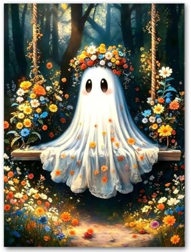 SUJINMEI Ghost Paint by Numbers Kit for Adults Without Frame 16X20 inch