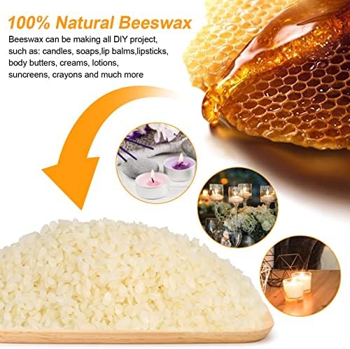 BBAXI Candle Making Kit with Melting Pouring Pot&Beeswax&5pcs Candle Tins