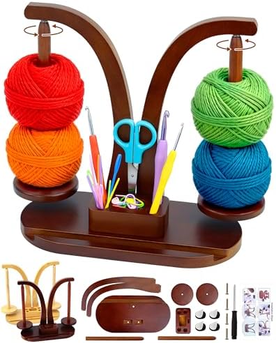FIVEIZERO Double Magnetic Yarn Holder for Crocheting and Knitting