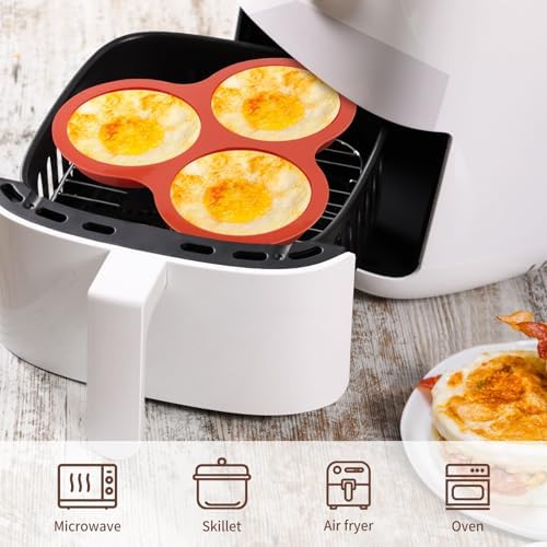 JOERSH Air Fryer Egg Silicone Mold, 4 Inch, 2 Pack