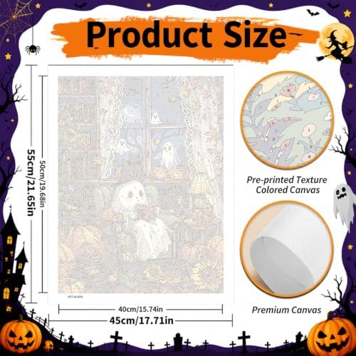 SUJINMEI Halloween Paint by Numbers Kit for Adults Without Frame 16X20 inch