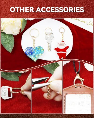 325PCS FIVEIZERO Keychain Making Kit - Gold Keychain Clips with Key Rings