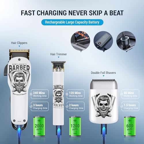 BESTBOMG® Hair Clippers for Men, Clipper, Trimmer & Shaver Set, BS-Y4T9