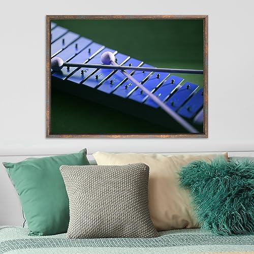 Pixy Canvas Floater Frame 24x60 for 3/4 (0.75) inch Deep Canvas Paintings/Canvas Prints/Wood Canvas Panels/Wall Art/Wall Decor/Home Decor/Artwork (Rusty Blue, 24 x 60 inch, Portrait)
