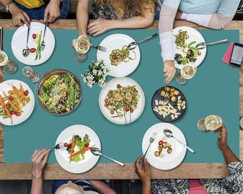 Extra Large Silicone Mat for Kitchen Counter 36" x 24" Silicone Table Mat for Resin Workbench Mat Heat Resistant Mat Coffee Bar Mat,Dark Green