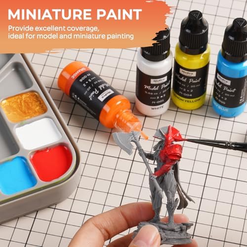 Nicpro 50 Colors Model Paint Set, 20ml Ready to Use Modeling Acrylic Paints