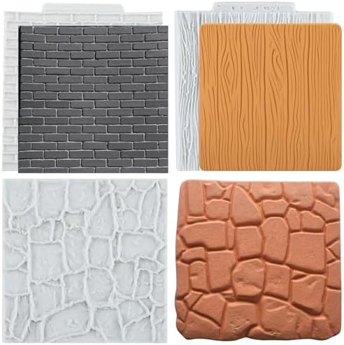Tree Bark Silicone Molds Stone Texture Polymer Clay Mold Set of 3