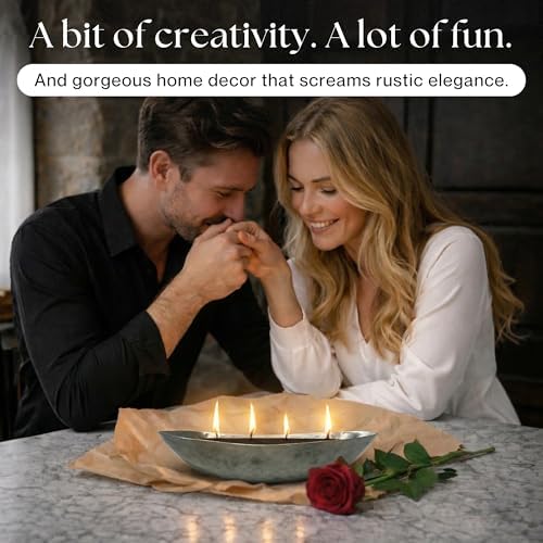 LILY LADUE Black Sand Candle Kit - 1Lb/16Oz Pearled Candles Sand and Wicks (24) with Platinum Holder, Unscented Aroma Beads, Reusable Pearled Candle Wax for DIY Home Kit, Powder Beads Refill Available