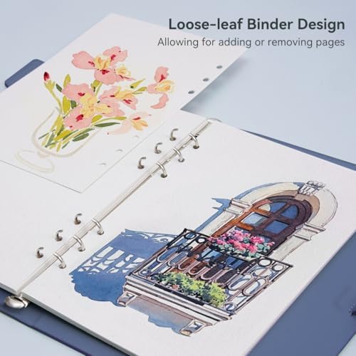 Lightwish Watercolor Sketchbook,100% Cotton 300gsm/140lb Cold Press