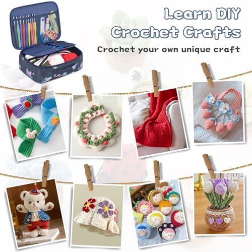 GMAK Crochet Kit for Beginners Adults, All in One Crochet Set Include Yarns