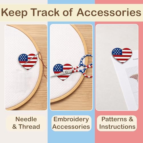 Kraftex Magnetic Needle Minder. Needleminder for Embroidery & Sewing. Cute Needlepoint Accessories. Magnetic Needle Holder for Cross Stitch. Cute Magnet Pin Gift
