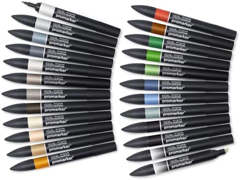Winsor & Newton ProMarker Set, 24 Count, Architecture Wallet
