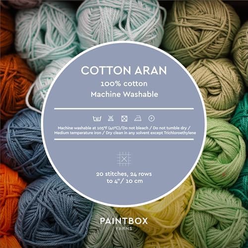 Paintbox Yarns 100% Cotton Aran Yarn 1.76oz / 50g, 93yds / 85m