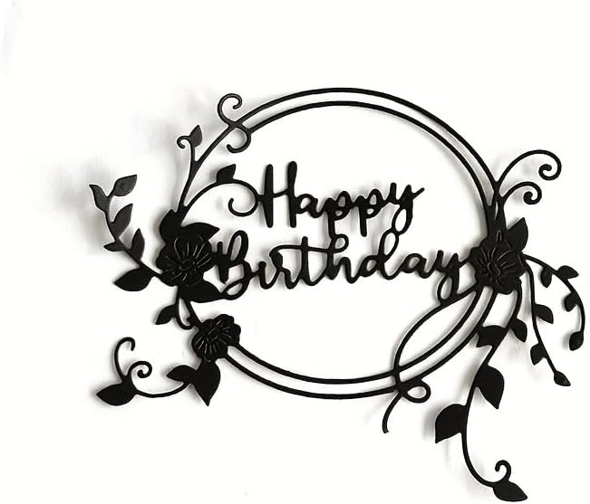 Lapoo Words Cutting Die for Scrapbooking - Durable, Cut Stencils for DIY Scrapbook Photo Album Decorative Paper Card, Card Making Supplies Party Wedding Decorations (Happy Birthday 4.1 x 3.3 in)