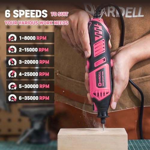 180W Corded Rotary Tool Kit, 8000-35000 RPM 61 Accessories for DIY | Powerful 180W Rotary Tool Kit for Cutting, Sanding, Grinding, Polishing, Engraving & Drilling