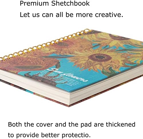 A4 Spiral-Bound Sketchbook，SuyuanArt Sketch Paper Pad, 120 Pages (60sheets) of Premium 160 GSM Smooth Thick Paper, Mixed Media Sketch Book Drawing and Sketching for Kids Adults