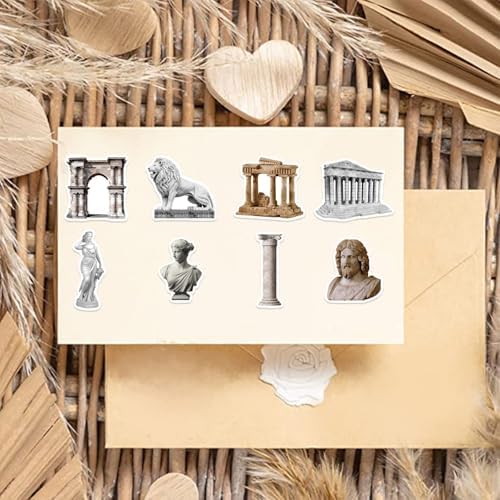 50PCS Sculpture and Historic Building Stickers,Tavel Stickers