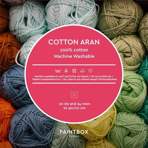 Paintbox Yarns 100% Cotton Aran Yarn 1.76oz / 50g, 93yds / 85m