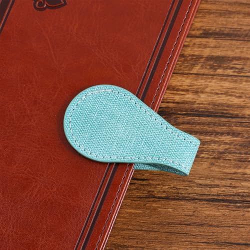 3PCS Vintage Magnetic Leather Bookmark, Leather Magnetic Bookmarks for Women, Magnetic PU Bookmarks Clip Book Accessories, Denim Pattern