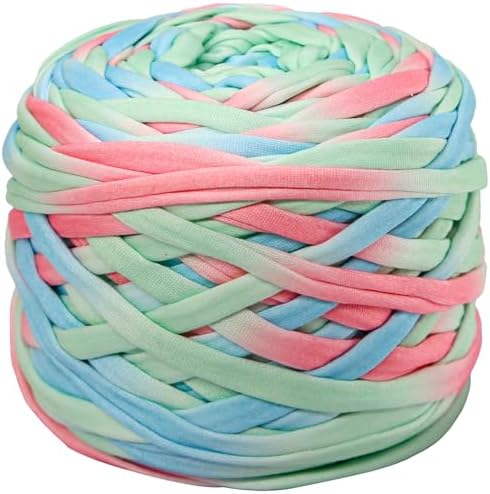 400g T-Shirt Yarn, 130 Yards Elastic Fabric Crochet DIY 21