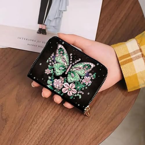 DDGYP 2PCS Diamond Art PU Leather Credit Card Wallet Making Kit