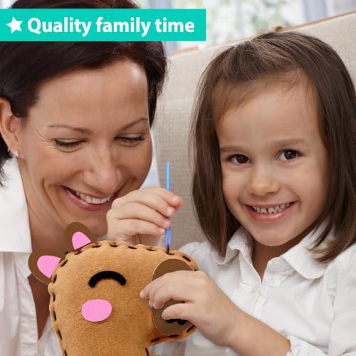KRAFUN Beginner Sewing Kit, Sew Capybara & Orange, Pre-Cut Felt, Ages 5+