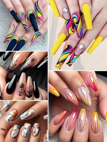 12 Color Nail Art Markers Kalolary Nail Art Pens Quick Dry Nail Polish Pen