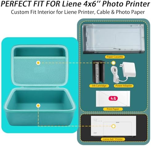 khanka Case Compatible with M110 M100 M200 Liene 4x6'' Photo Printer, Wi-Fi Picture Printer,Case Only(Blue)